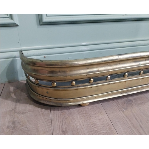4 - 19th C. brass fire fender. {18 cm H x 135 cm W x 27 cm D}.