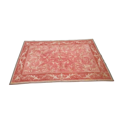 57 - Good quality decorative French Aubusson style Carpet Square. {200 cm H x 250 cm W}