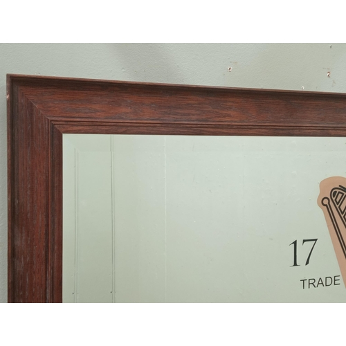 271 - Guinness Extra Stout framed bevelled advertising mirror. {H 96cm x W 127cm x D 3cm }