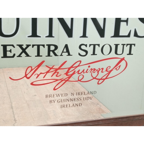 271 - Guinness Extra Stout framed bevelled advertising mirror. {H 96cm x W 127cm x D 3cm }