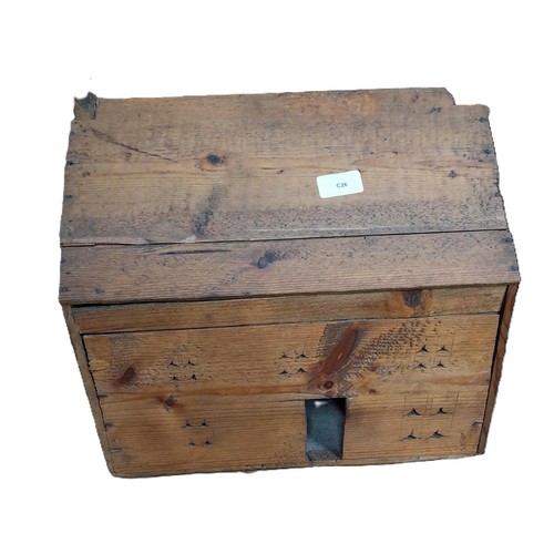 17 - Early 20th C. pine model of a House. {37 cm H x 28 cm W x 32 cm D}.