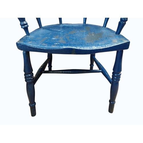 5 - 19th C. painted ash and elm smoker's bow. {78 cm H x  56 cm W x 48 cm D}.