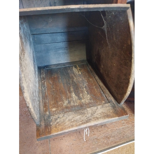 Edwardian mahogany coal locker with carved central panel raised on ...