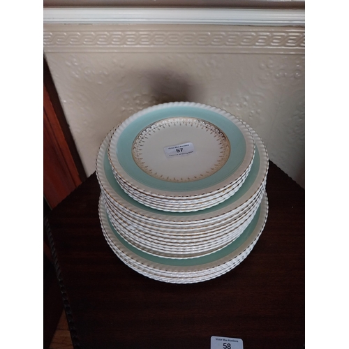 57 - Twenty one Johnston Bros ceramic tea, breakfast & dinner plates