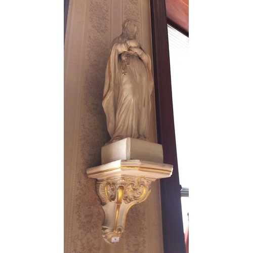 36 - 19th. C. chalk statue of  