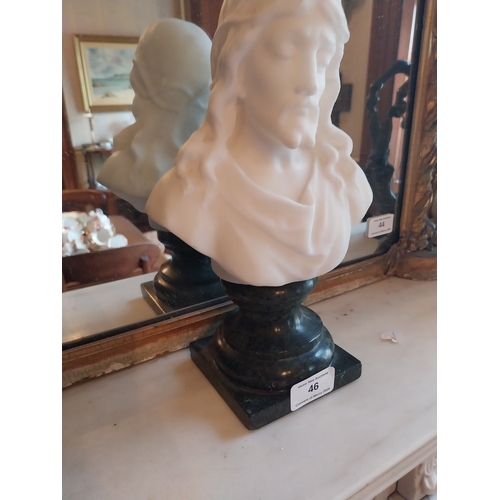 46 - Pair of Carrara marble busts -  