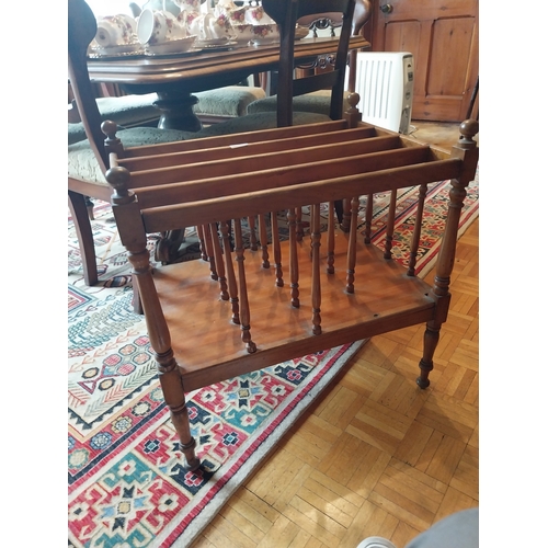 52 - Georgian mahogany canterbury. { 62cm H X 60cm W X 42cm D }.