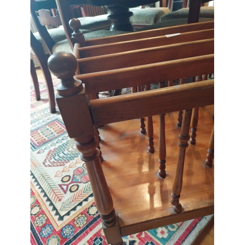52 - Georgian mahogany canterbury. { 62cm H X 60cm W X 42cm D }.