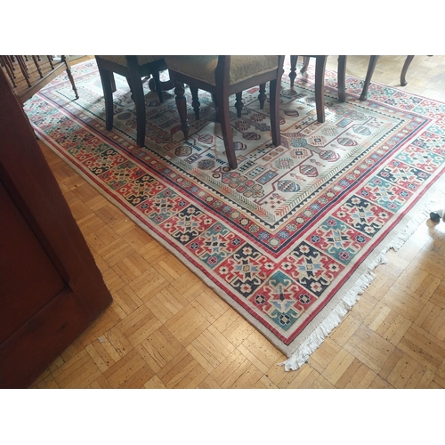 60 - Good quality Persian carpet square. { 300cm L X 195cm W }.