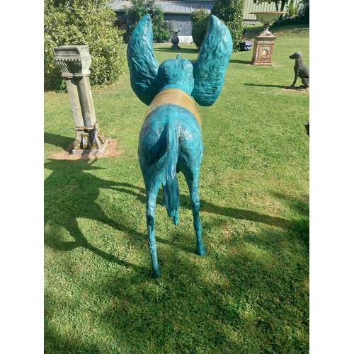 52 - Bronze Elephant with gilded Salvador Dali style decoration. {138 cm H x 170 cm W x 73 cm D}.