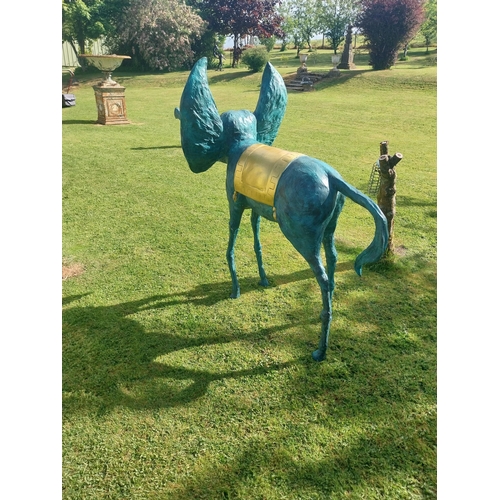 52 - Bronze Elephant with gilded Salvador Dali style decoration. {138 cm H x 170 cm W x 73 cm D}.