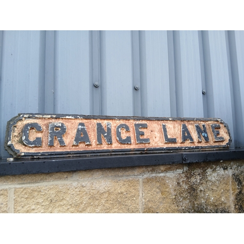27 - 19th C. cast iron wall bracket.  {H 70cm x W 25cm x D 94cm}. NOT ON SITE FOR VIEWING