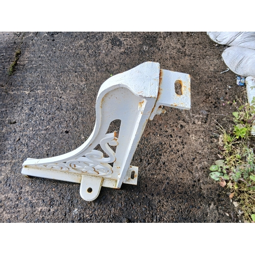 27A - 19th C. cast iron wall bracket.  {H 70cm x W 25cm x D 94cm}. NOT ON SITE FOR VIEWING
