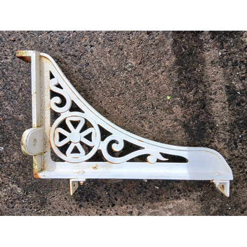 27A - 19th C. cast iron wall bracket.  {H 70cm x W 25cm x D 94cm}. NOT ON SITE FOR VIEWING