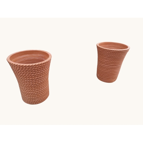 18 - Pair of terracotta planters. {62 cm H x 51 cm Dia.}. (PLANTS NOT INCLUDED)
