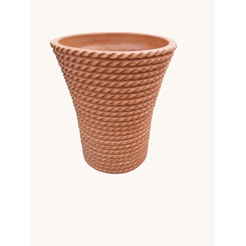 18 - Pair of terracotta planters. {62 cm H x 51 cm Dia.}. (PLANTS NOT INCLUDED)