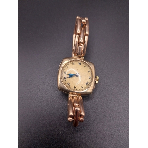 11 - Two gold metal Ladies watches.