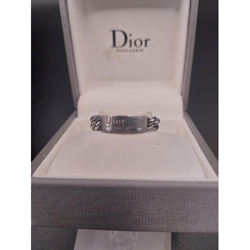 3 - Dior Ladies chain style ring, Size S.