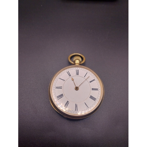 32 - 18 ct  gold Men's pocket watch. Wt: 104.2 grms.