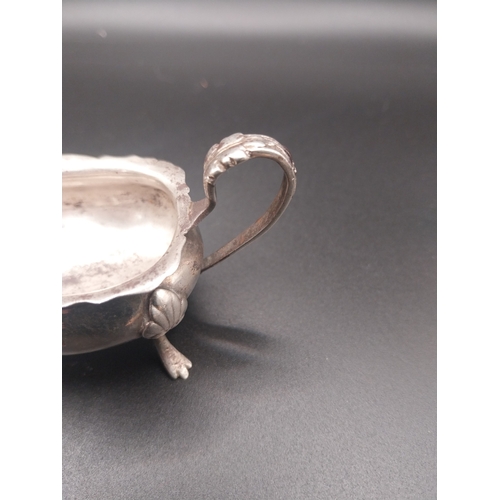 39 - Pair of silver salts. Hallmarked Birmingham 1916,17.  Wt: 68.3 grms.