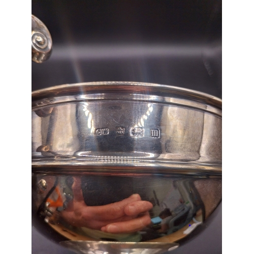 45 - Silver trophy. Hallmarked London. { 12 cm H x 18 cm W }. Wt: 177 grms.