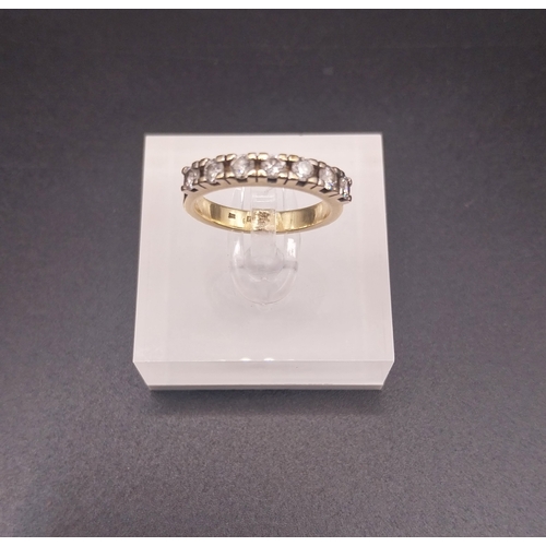 51 - 18 ct gold diamond ring. Size J.
