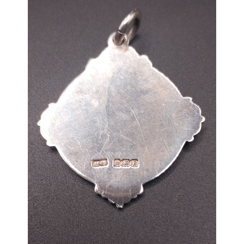 52 - Silver  medallion.  Hallmarked London. Wt: 8.9 grms.