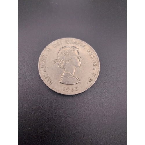 6 - 1965 Crown commemorative coin honouring Sir Winston Churchill.