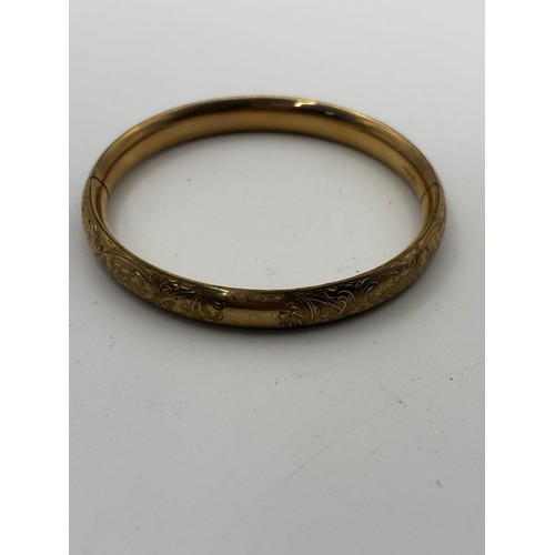 109 - 12ct Gold hollow bangle, 15.6gms