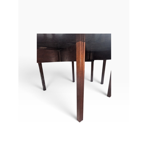 205 - Irish mahogany Wake's table in the Georgian manner raised on square legs. {75 cm H x 245 cm W x 156 ... 