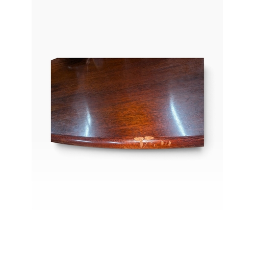 205 - Irish mahogany Wake's table in the Georgian manner raised on square legs. {75 cm H x 245 cm W x 156 ... 