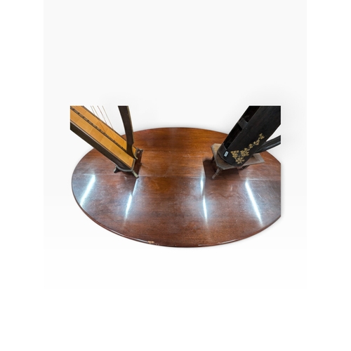 205 - Irish mahogany Wake's table in the Georgian manner raised on square legs. {75 cm H x 245 cm W x 156 ... 