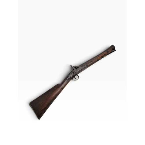 26 - 19th C. Irish percussion capped blunderbuss with original ramrod by Fowler stamped DU-319.