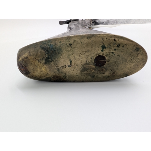 26 - 19th C. Irish percussion capped blunderbuss with original ramrod by Fowler stamped DU-319.