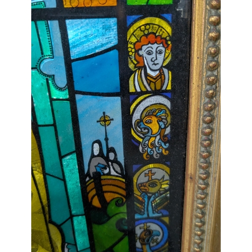 48 - Mirror in gilt frame depicting Our Lady Queen of Ireland Icon of Knock limited edition 274/500 by De... 