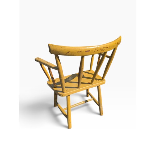 91 - 19th C. Irish painted pine hedge Chair. {81 cm H x 66 cm W  x53 cm D}.