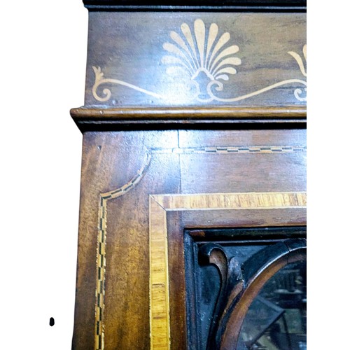 43 - Large Edwardian Irish four door breakfront bookcase salvaged from RMS Celtic has decorative glazing ... 