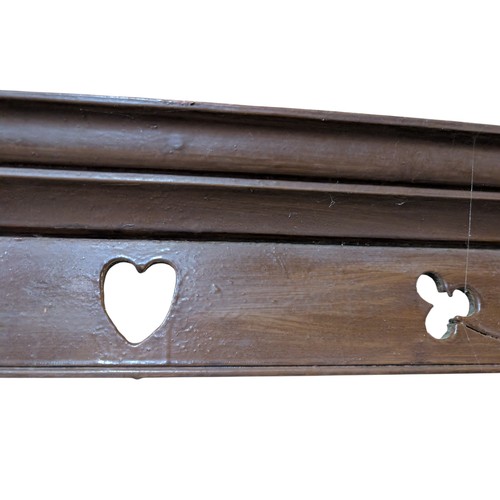 295 - 19th C. Irish painted pine Co Galway dresser decorated with Heart  and Shamrocks with two drawers ov... 