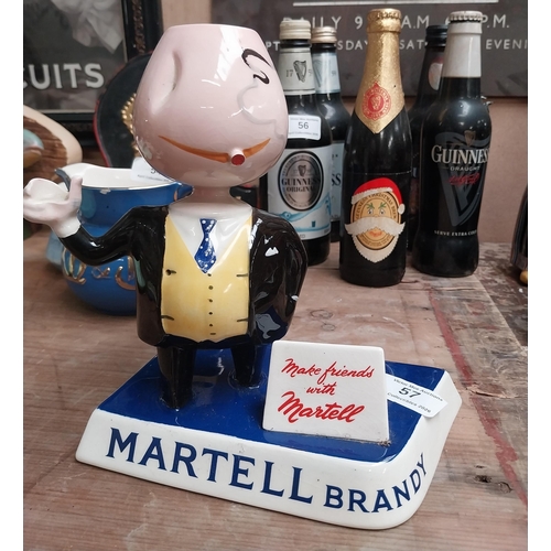 25 - Carltonware Martell Brandy ceramic advertising figure. {20 cm H x 18 cm W x 10 cm D}.