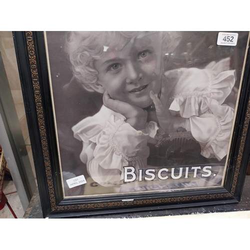 54 - Jacob and Co's Biscuits Black and White print in original Jacob's  frame. {57 cm H x 45 cm W}.