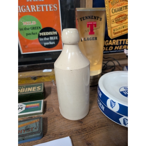 19 - Reids Blomfontein stoneware ginger beer bottle {23 cm H x 9 cm Dia.}.