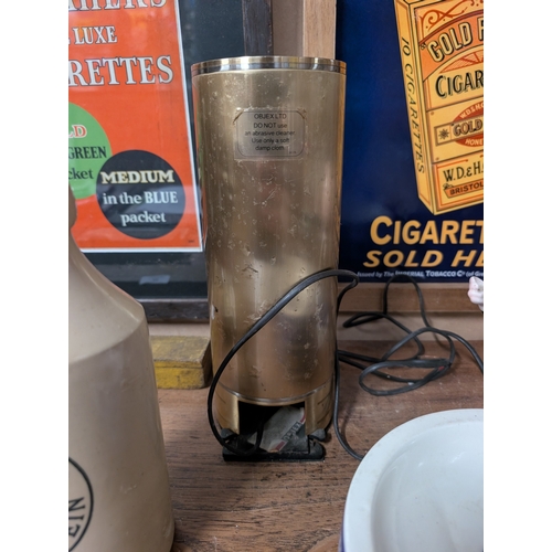 20 - 1970's Tennent's Lager counter light up box. {28 cm H x 10 cm W x 10 cm D}.