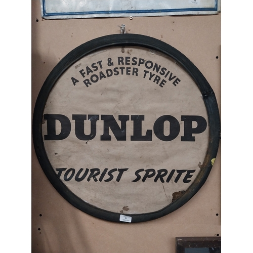 37 - 1950's  Dunlop bicycle sign {60cm H x
