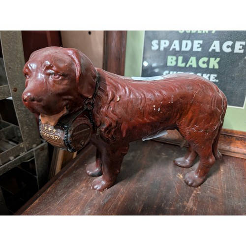 9 - Hennessey Cognac composition model of St Bernard Dog. {25 cm H x 20 cm W x 9 cm D