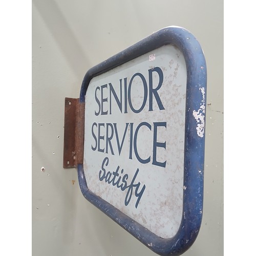 12 - Senior service double sided enamel advertising shop sign  {H 34cm x D 54cm } NOT AVAILABLE TO VIEW I... 