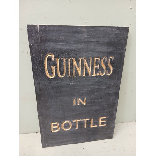 30 - Guinness in bottle advertising board  {H 60cm x W 40cm } NOT AVAILABLE TO VIEW IN PERSON