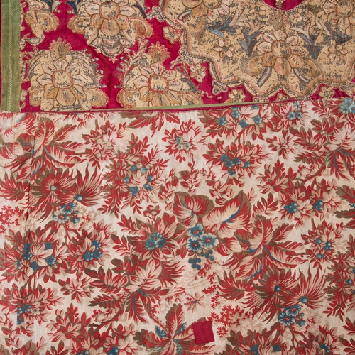 108 - AN OTTOMAN SILK AND METAL-THREAD EMBROIDERED LUXURIANT BARBER’S APRON (BERBER FUTASI), 18TH CENTURY
... 