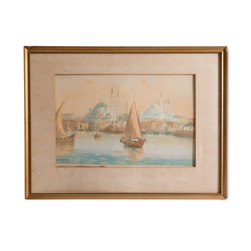 116 - TWO WATERCOLOUR CONSTANTINOPLE PAINTINGS, BY SERIF RENKGORUR (1887-1947)

Of rectangular shape, both... 