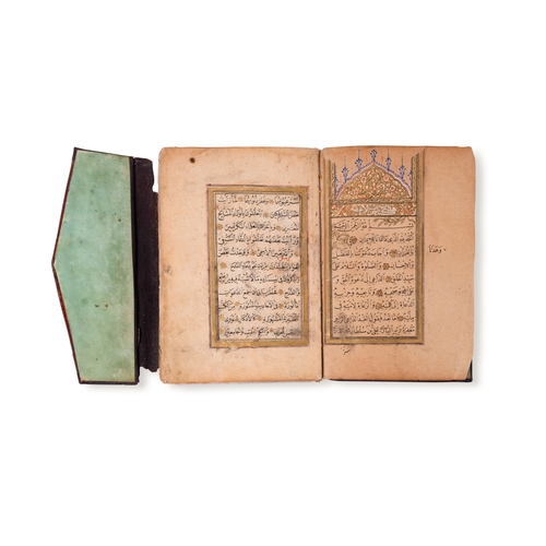 14 - AN ARABIC MANUSCRIPT, PRAYER BOOK, MUHAMMAD BIN SULAYMAN AL-JAZULI (D1465AD), DALA’IL KHAYRAT, SIGNE... 