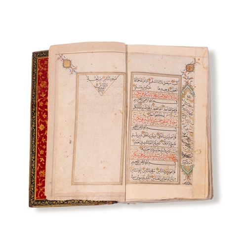 22 - AN ARABIC MANUSCRIPT, HOLY QURAN, WITH FATH’ALLAH SHIRAZI BINDING, A QAJAR QUR’AN, PERSIA IRAN, 19TH... 